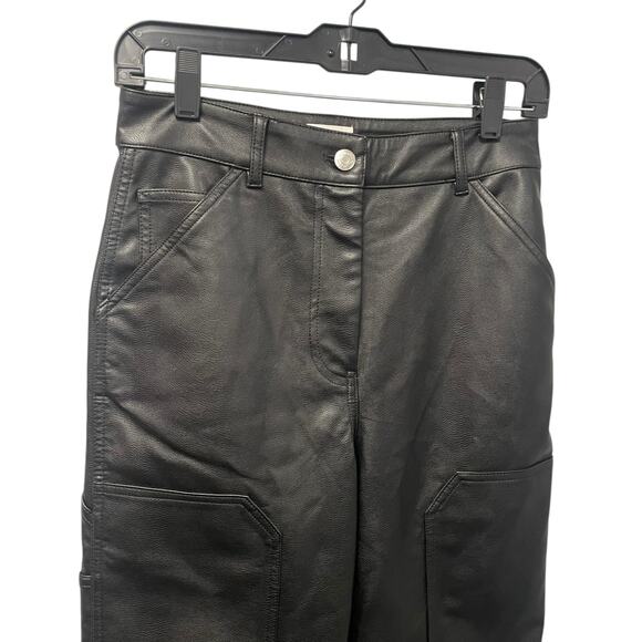 Aritxia Wilfred Free Brennan Pant High Waisted Vegan Leather Utility Style 4 - Picture 4 of 9